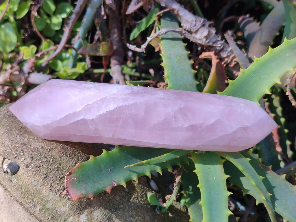 Polished Large Double Terminated Gemmy Rose Quartz Crystals x 6 From Madagascar - Toprock Gemstones and Minerals 