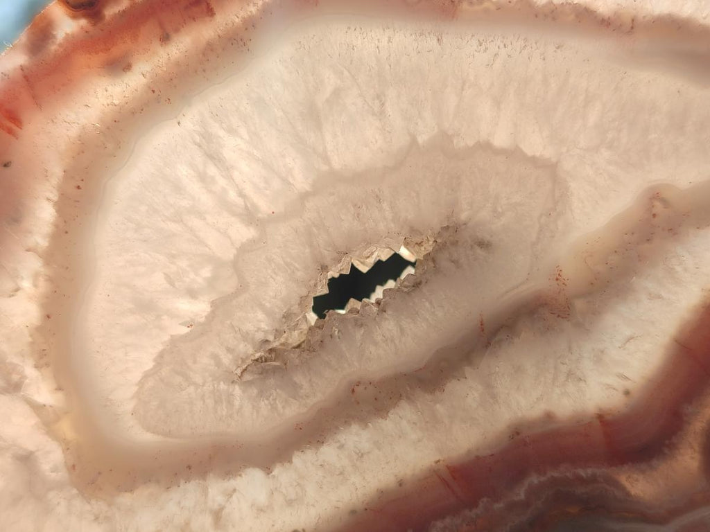 Polished One Side Red Shashe River Agate Slices x 6 From Shashe River, Zimbabwe - Toprock Gemstones and Minerals 