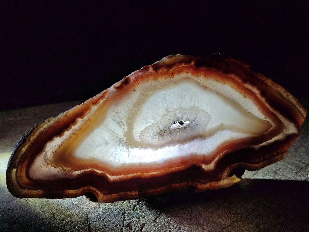 Polished One Side Red Shashe River Agate Slices x 6 From Shashe River, Zimbabwe - Toprock Gemstones and Minerals 