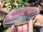 Polished One Side Red Shashe River Agate Slices x 6 From Shashe River, Zimbabwe - Toprock Gemstones and Minerals 