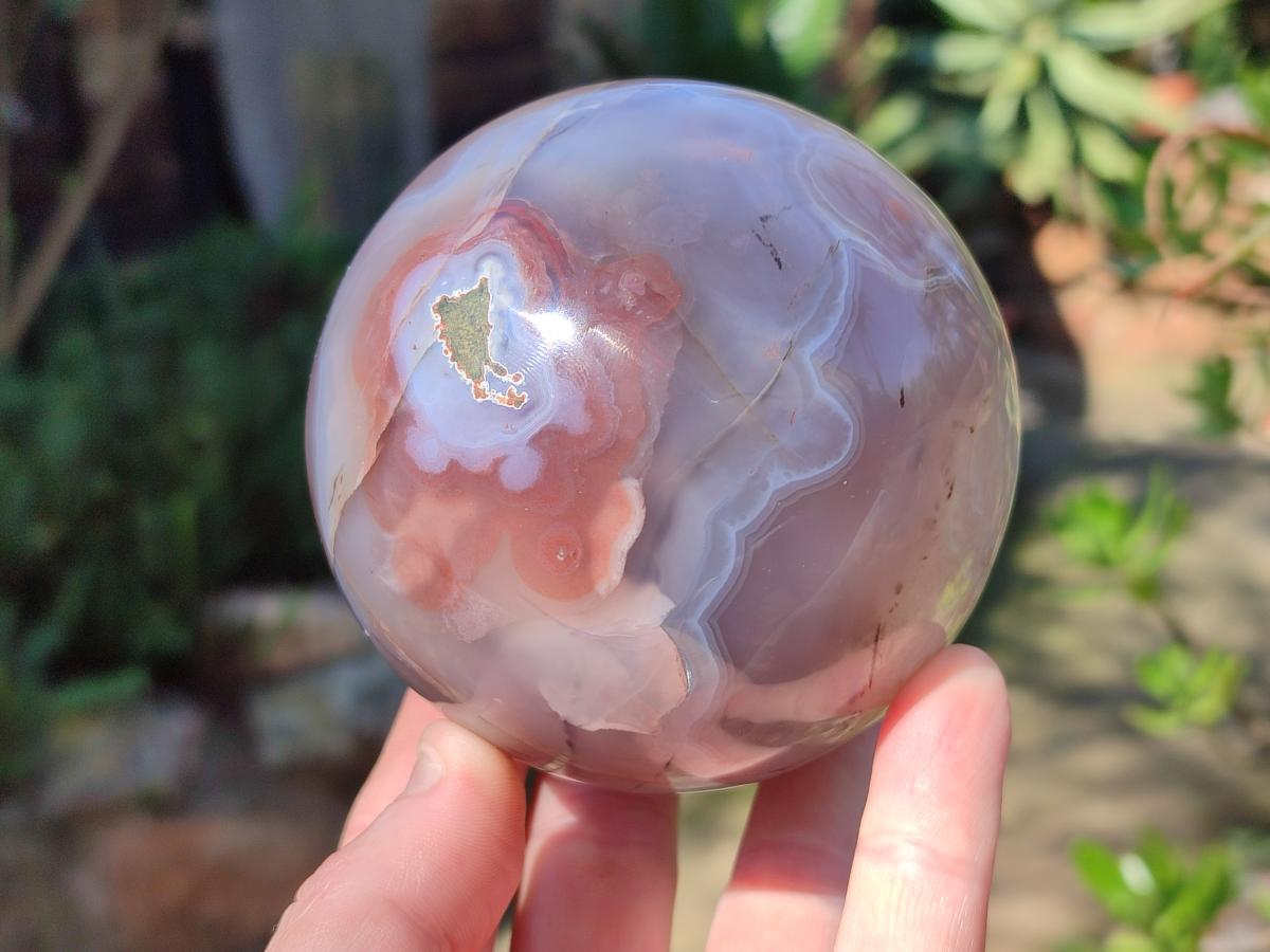 Polished Red Shashe River Agate Spheres x 2 From Shashe River, Zimbabwe - Toprock Gemstones and Minerals 