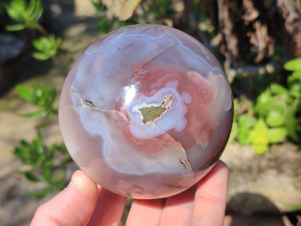 Polished Red Shashe River Agate Spheres x 2 From Shashe River, Zimbabwe - Toprock Gemstones and Minerals 