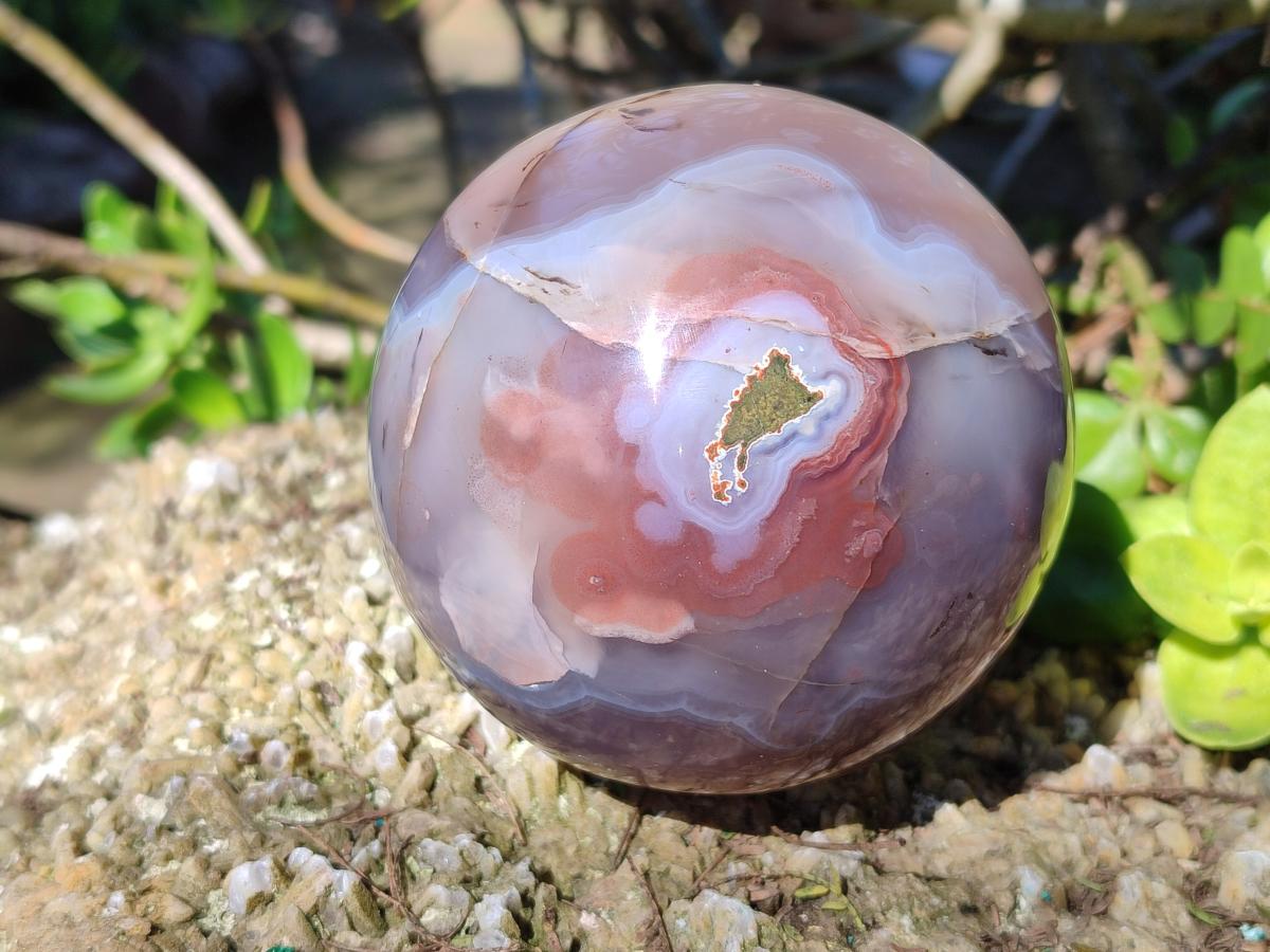 Polished Red Shashe River Agate Spheres x 2 From Shashe River, Zimbabwe - Toprock Gemstones and Minerals 