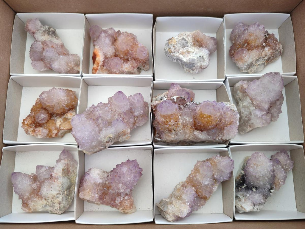Natural Spirit Amethyst Clusters x 12 From Boekenhouthoek, South Africa - Toprock Gemstones and Minerals 
