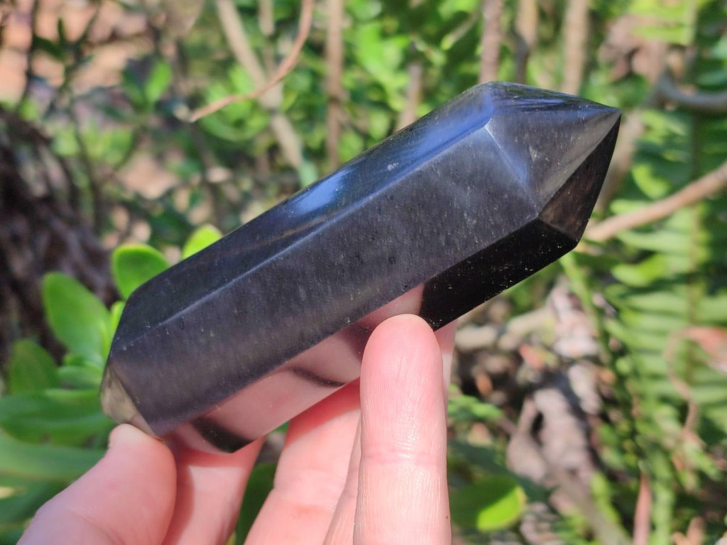 Polished Double Terminated Black Basalt Crystals x 4 From Madagascar - Toprock Gemstones and Minerals 