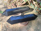 Polished Double Terminated Black Basalt Crystals x 4 From Madagascar - Toprock Gemstones and Minerals 