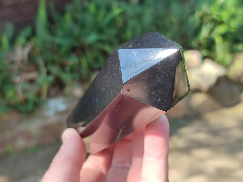 Polished Double Terminated Black Basalt Crystals x 4 From Madagascar - Toprock Gemstones and Minerals 
