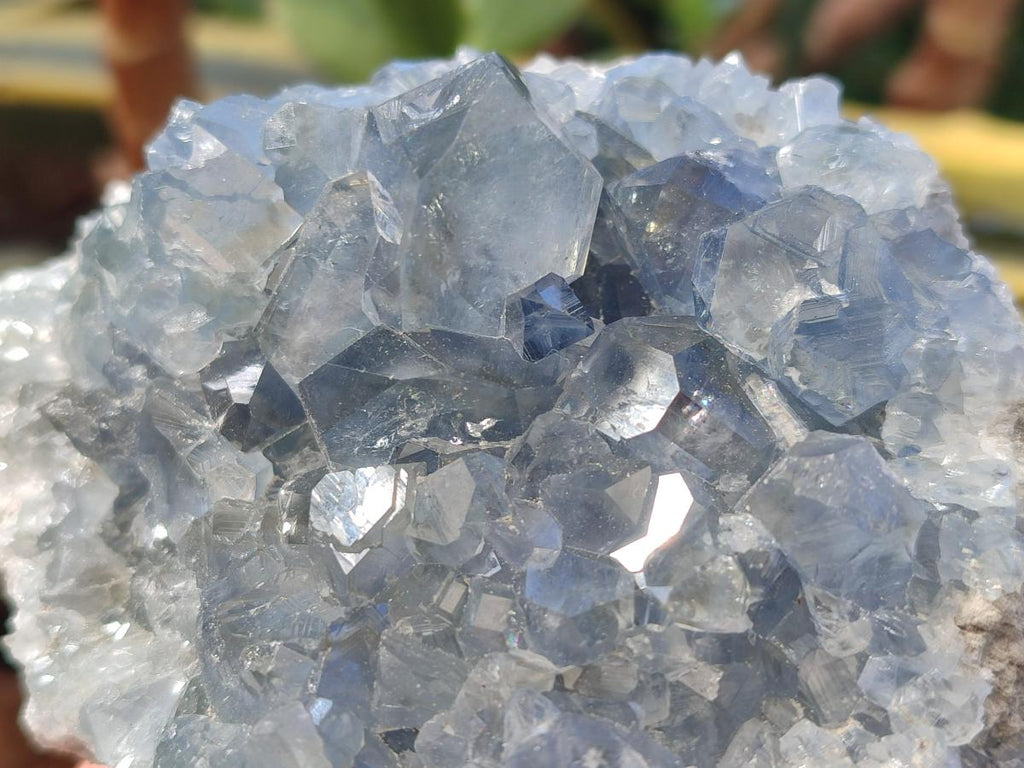 Natural Blue Celestite Specimens x 2 From Sakoany, Madagascar - Toprock Gemstones and Minerals 