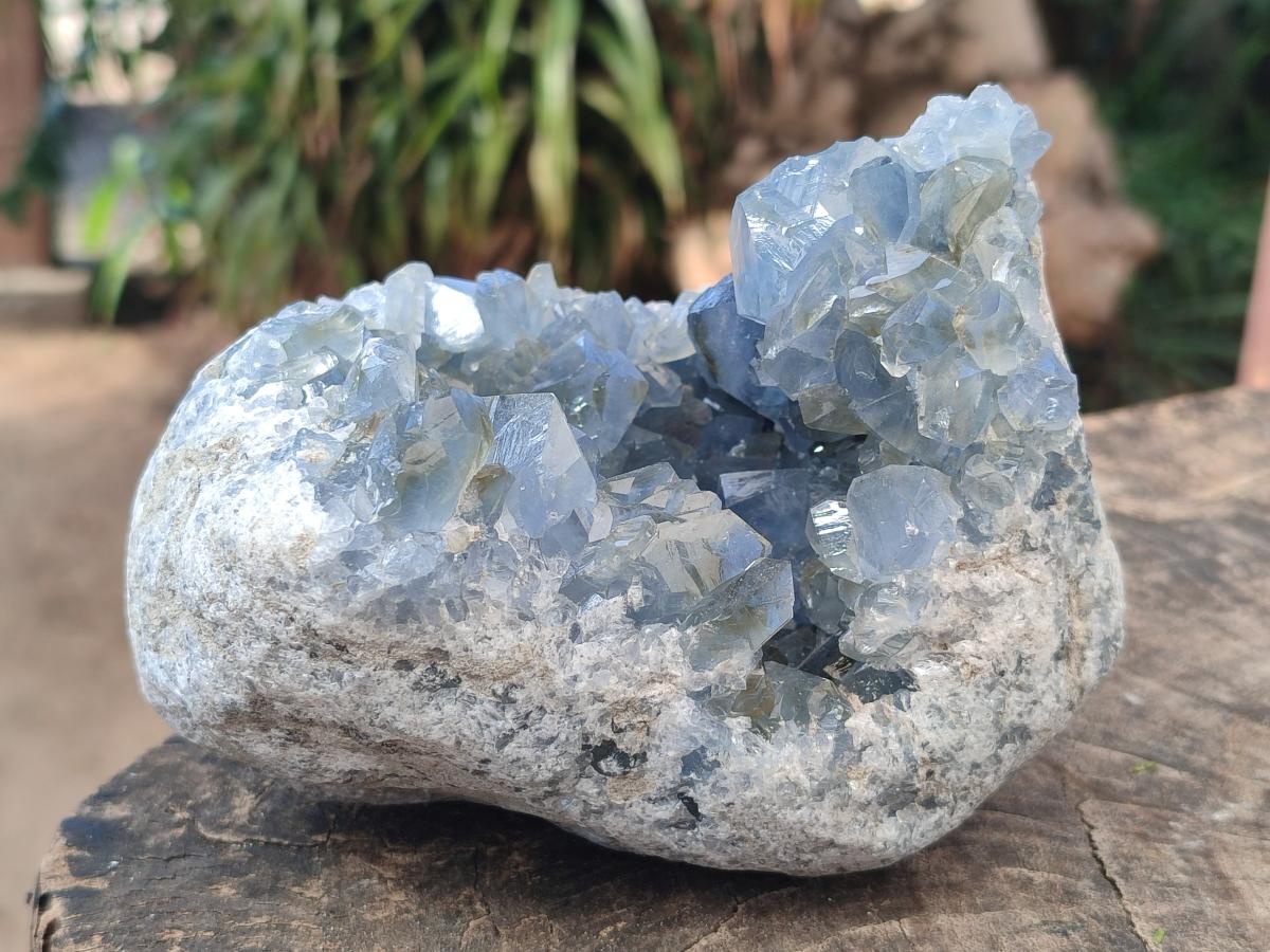Natural Blue Celestite Specimens x 2 From Sakoany, Madagascar - Toprock Gemstones and Minerals 