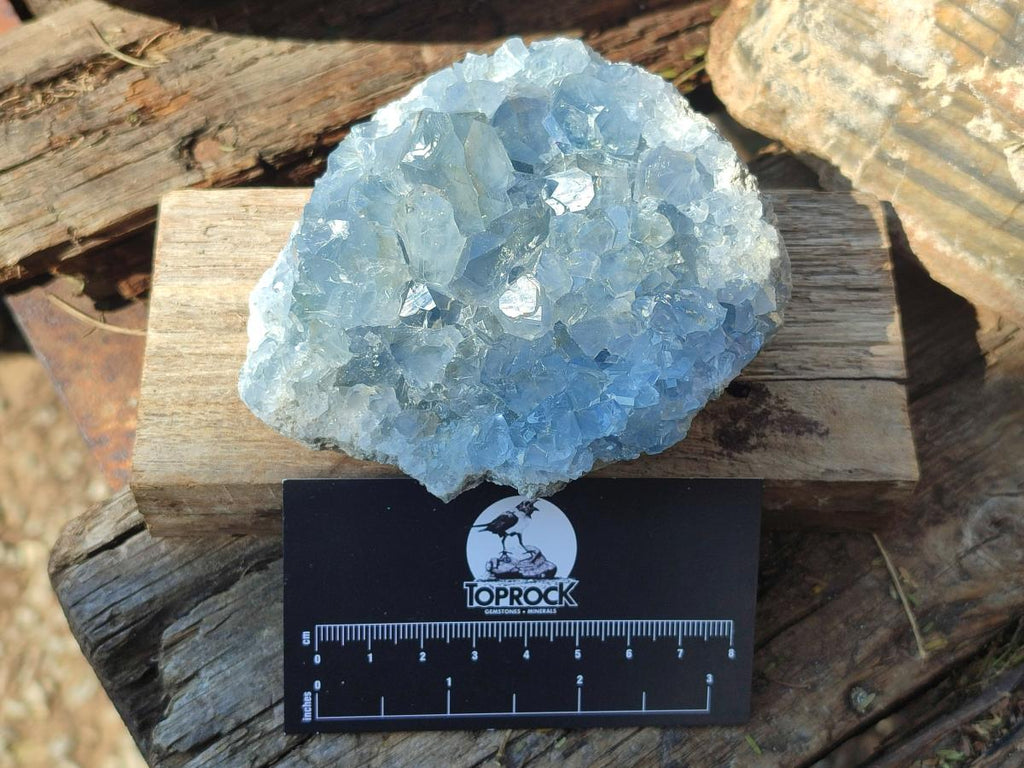 Natural Blue Celestite Specimens x 2 From Sakoany, Madagascar - Toprock Gemstones and Minerals 