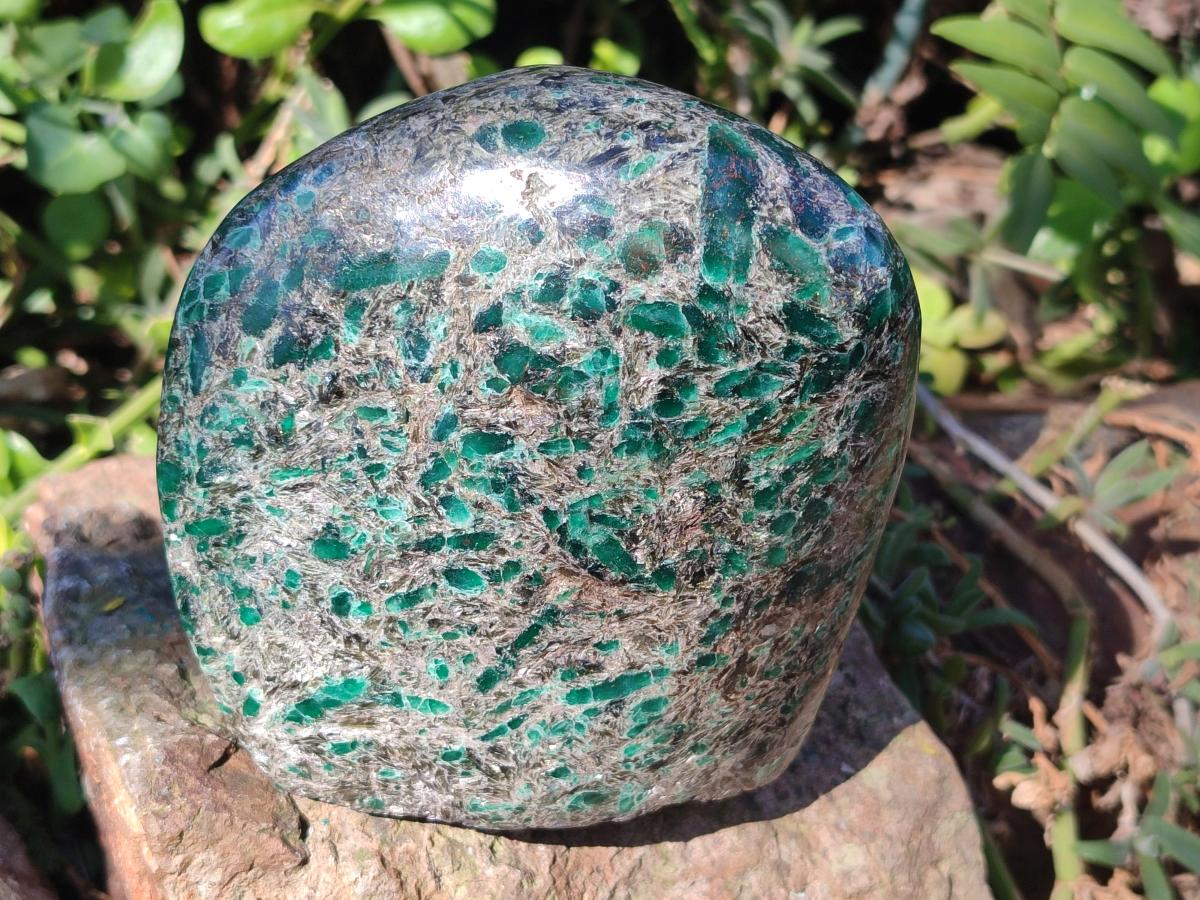Polished Large Emerald Mica 'Mutokolite' Standing Display Piece x 1 From Mutoko, Zimbabwe - Toprock Gemstones and Minerals 