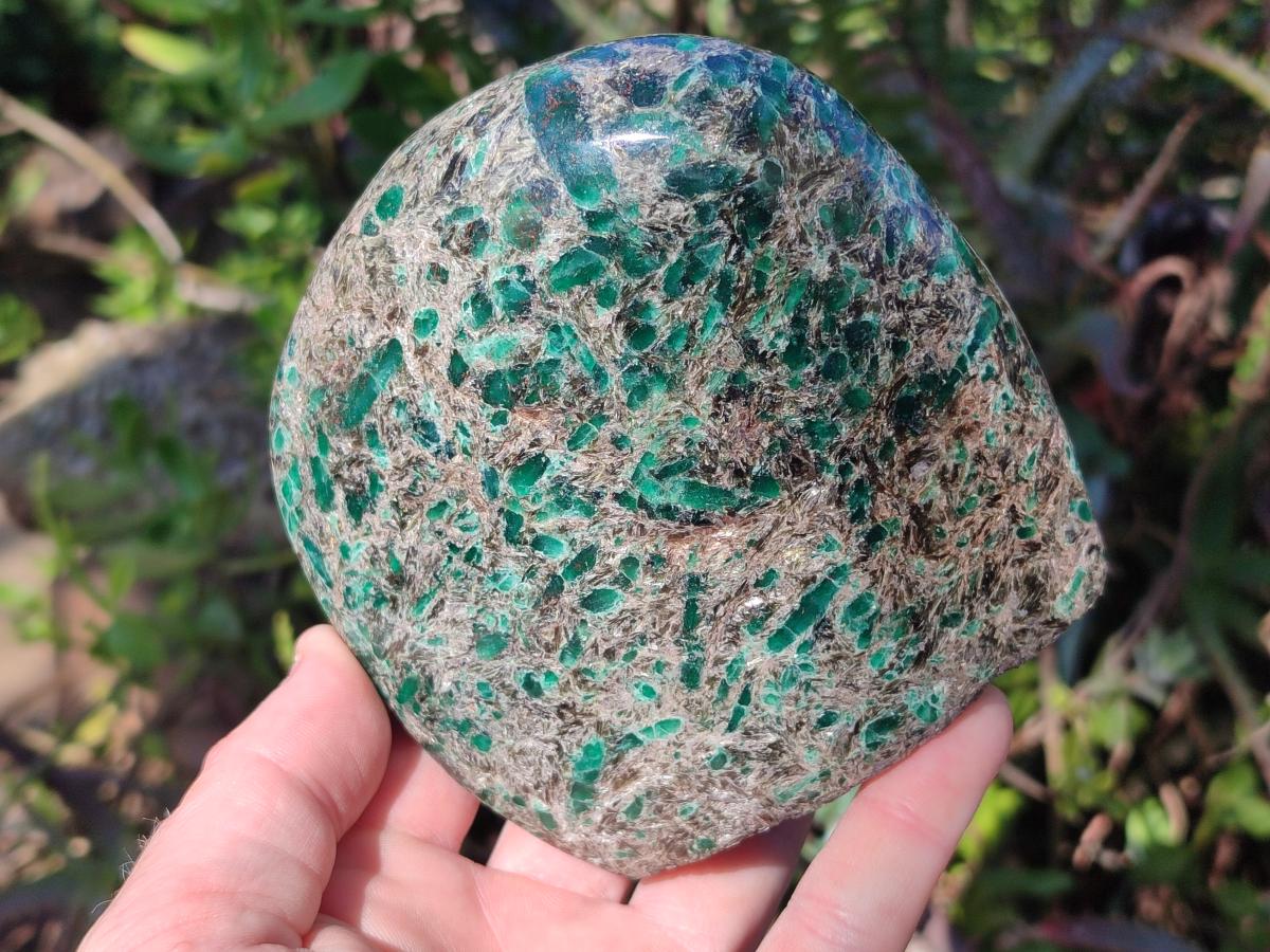 Polished Large Emerald Mica 'Mutokolite' Standing Display Piece x 1 From Mutoko, Zimbabwe - Toprock Gemstones and Minerals 