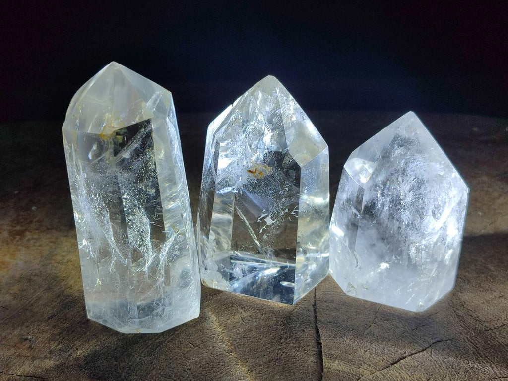 Polished Clear Quartz Crystals x 6 From Madagascar - Toprock Gemstones and Minerals 