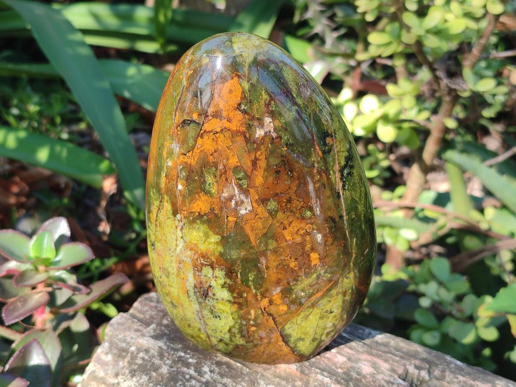 Polished Green Opal Standing Display Pieces x 2 From Betroka, Madagascar - Toprock Gemstones and Minerals 
