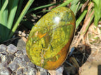 Polished Green Opal Standing Display Pieces x 2 From Betroka, Madagascar - Toprock Gemstones and Minerals 