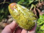 Polished Green Opal Standing Display Pieces x 2 From Betroka, Madagascar - Toprock Gemstones and Minerals 