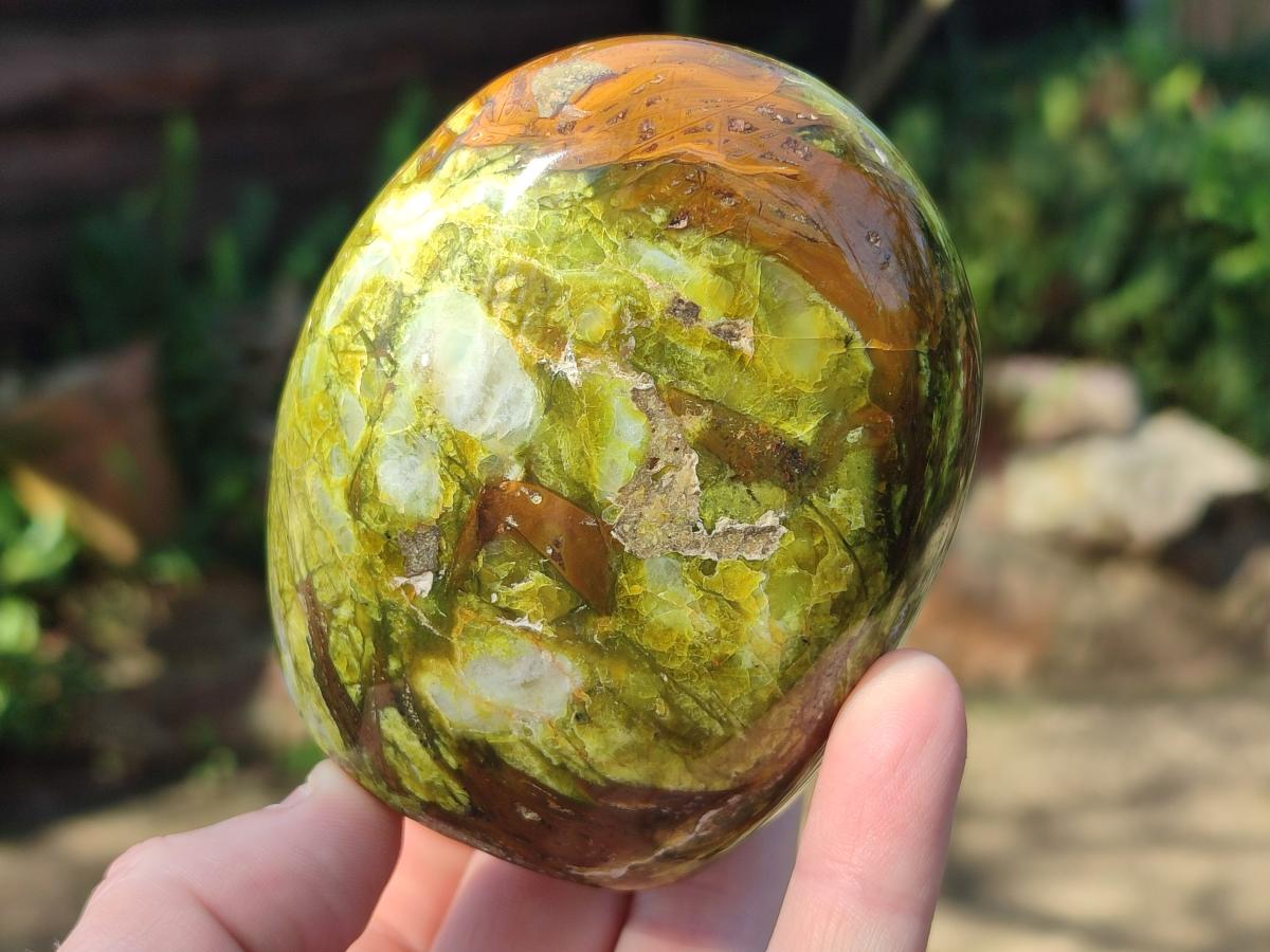 Polished Green Opal Standing Display Pieces x 2 From Betroka, Madagascar - Toprock Gemstones and Minerals 
