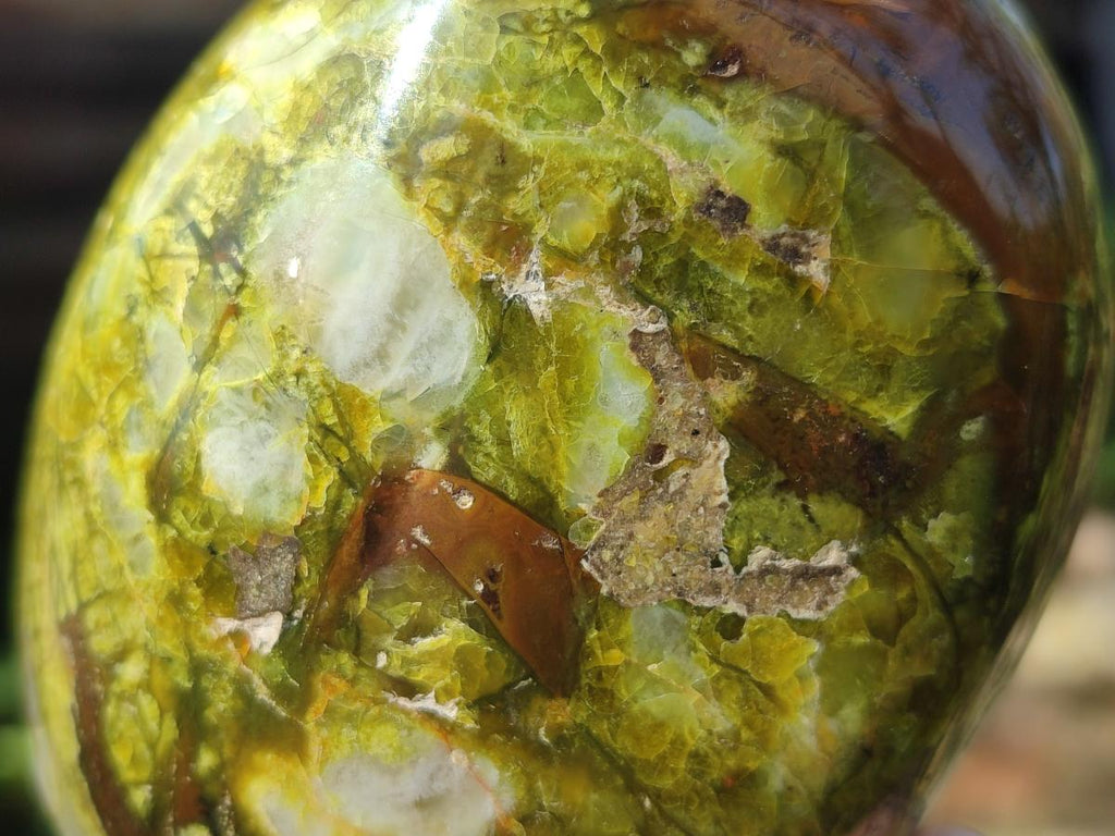 Polished Green Opal Standing Display Pieces x 2 From Betroka, Madagascar - Toprock Gemstones and Minerals 