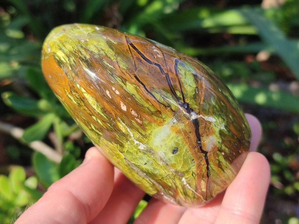 Polished Green Opal Standing Display Pieces x 2 From Betroka, Madagascar - Toprock Gemstones and Minerals 