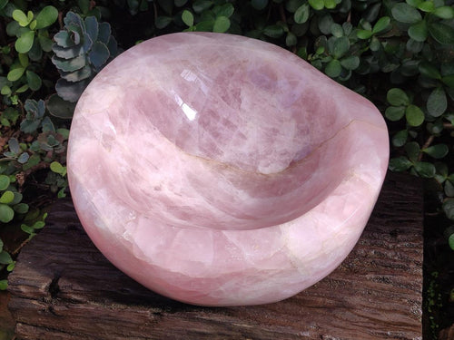 Polished XL Gemmy Rose Quartz Bowl x 1 From Madagascar - Toprock Gemstones and Minerals 