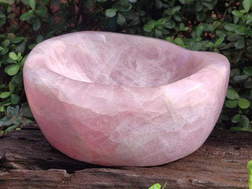 Polished XL Gemmy Rose Quartz Bowl x 1 From Madagascar - Toprock Gemstones and Minerals 