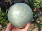 Polished Large Green and White Banded Aventurine Spheres x 2 From South Africa - Toprock Gemstones and Minerals 