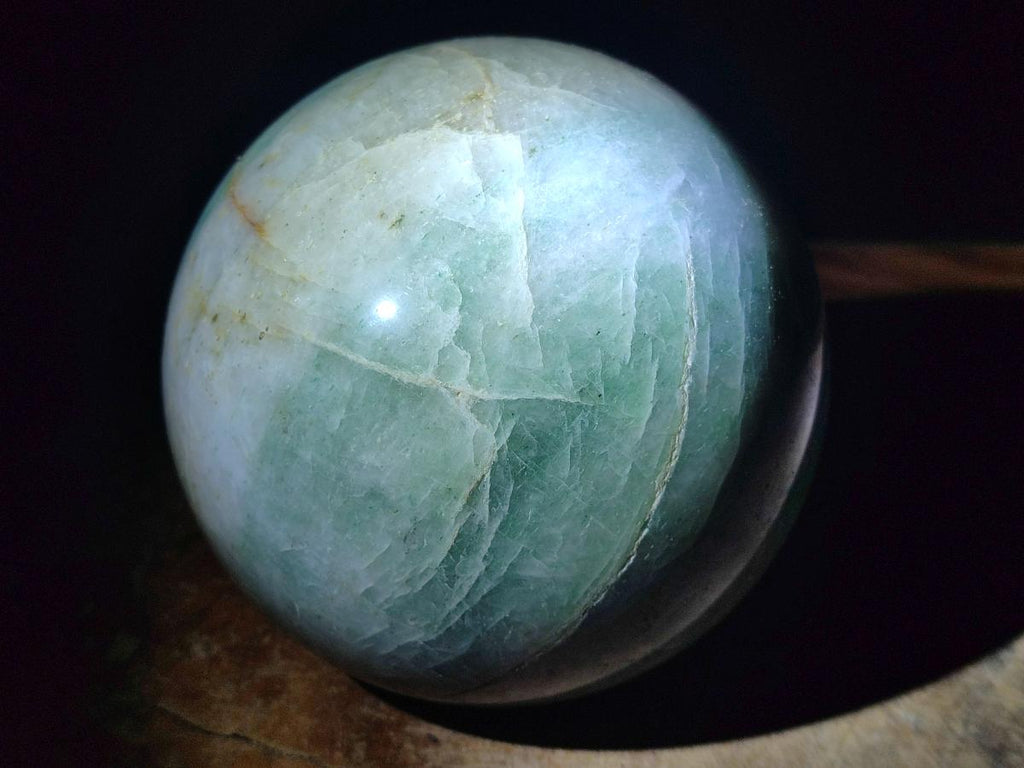 Polished Large Green and White Banded Aventurine Spheres x 2 From South Africa - Toprock Gemstones and Minerals 