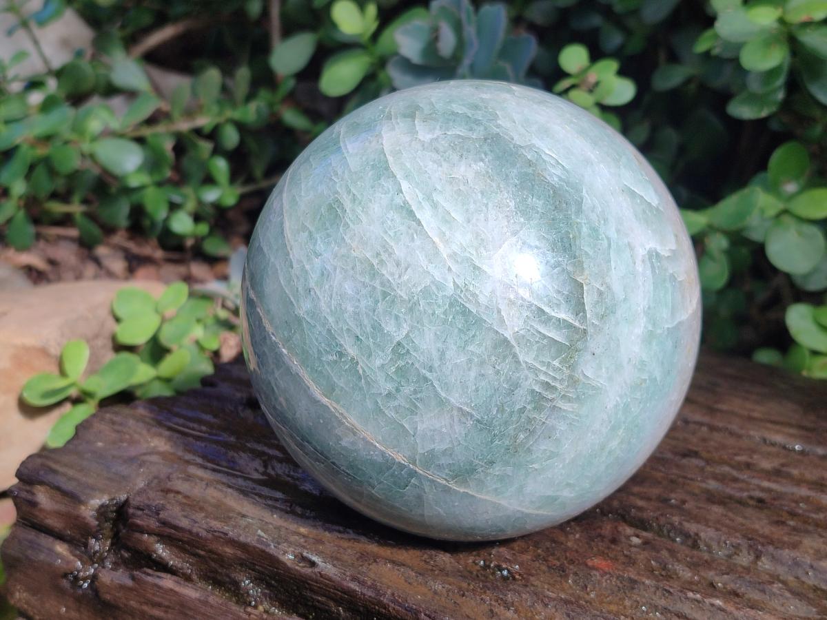 Polished Large Green and White Banded Aventurine Spheres x 2 From South Africa - Toprock Gemstones and Minerals 