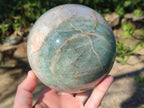 Polished Large Green and White Banded Aventurine Spheres x 2 From South Africa - Toprock Gemstones and Minerals 