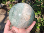 Polished Large Green and White Banded Aventurine Spheres x 2 From South Africa - Toprock Gemstones and Minerals 