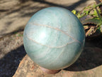 Polished Large Green and White Banded Aventurine Spheres x 2 From South Africa - Toprock Gemstones and Minerals 