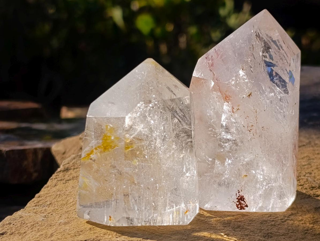 Polished Clear Quartz Crystals x 6 From Madagascar - Toprock Gemstones and Minerals 