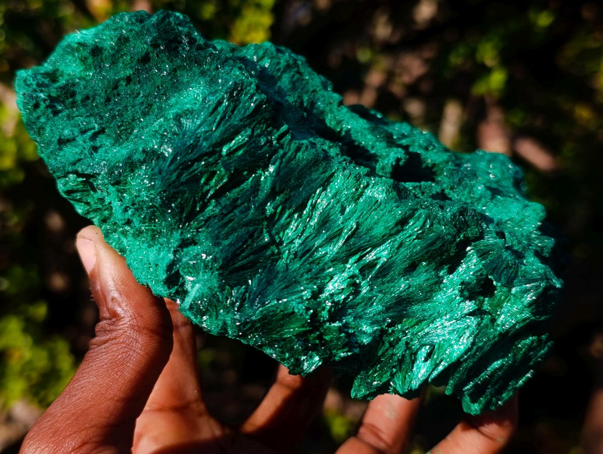 Natural Large Silky Malachite Specimen x 1 From Kasompe, Congo - Toprock Gemstones and Minerals 