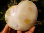 Polished Banded Agate Hearts x 3 From Madagascar - Toprock Gemstones and Minerals 
