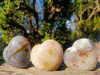 Polished Banded Agate Hearts x 3 From Madagascar - Toprock Gemstones and Minerals 