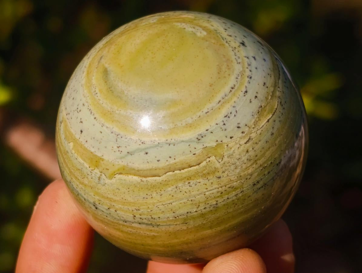 Polished Butter Jade Spheres x 6 From Bronkhorstspruit, South Africa - Toprock Gemstones and Minerals 