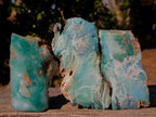 Polished One Side Great Dyke Mtorolite Chrysoprase Slices x 6 From Great Dyke Mountain Range, Zimbabwe - Toprock Gemstones and Minerals 