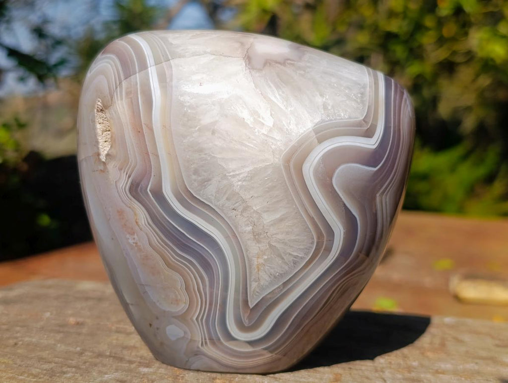 Polished Large Shashe River Agate Standing Display Piece x 1 From Shashe River, Zimbabwe - Toprock Gemstones and Minerals 