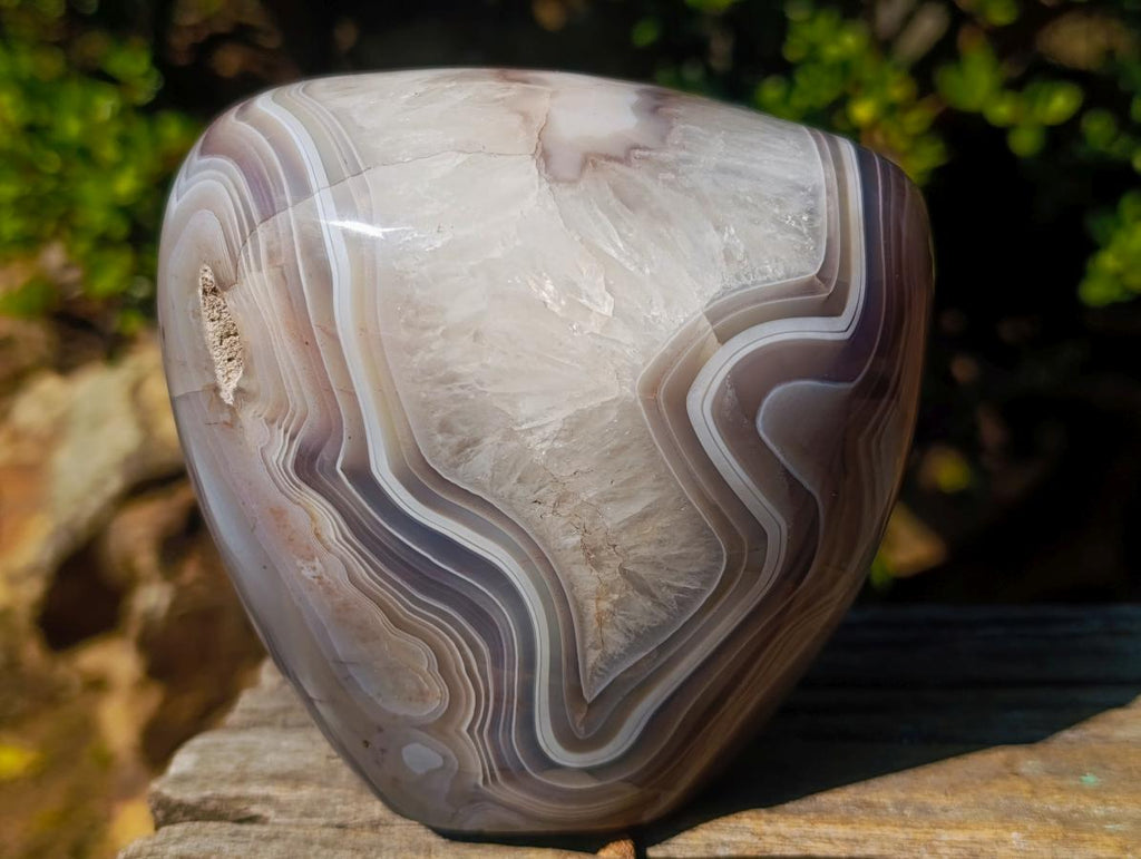 Polished Large Shashe River Agate Standing Display Piece x 1 From Shashe River, Zimbabwe - Toprock Gemstones and Minerals 