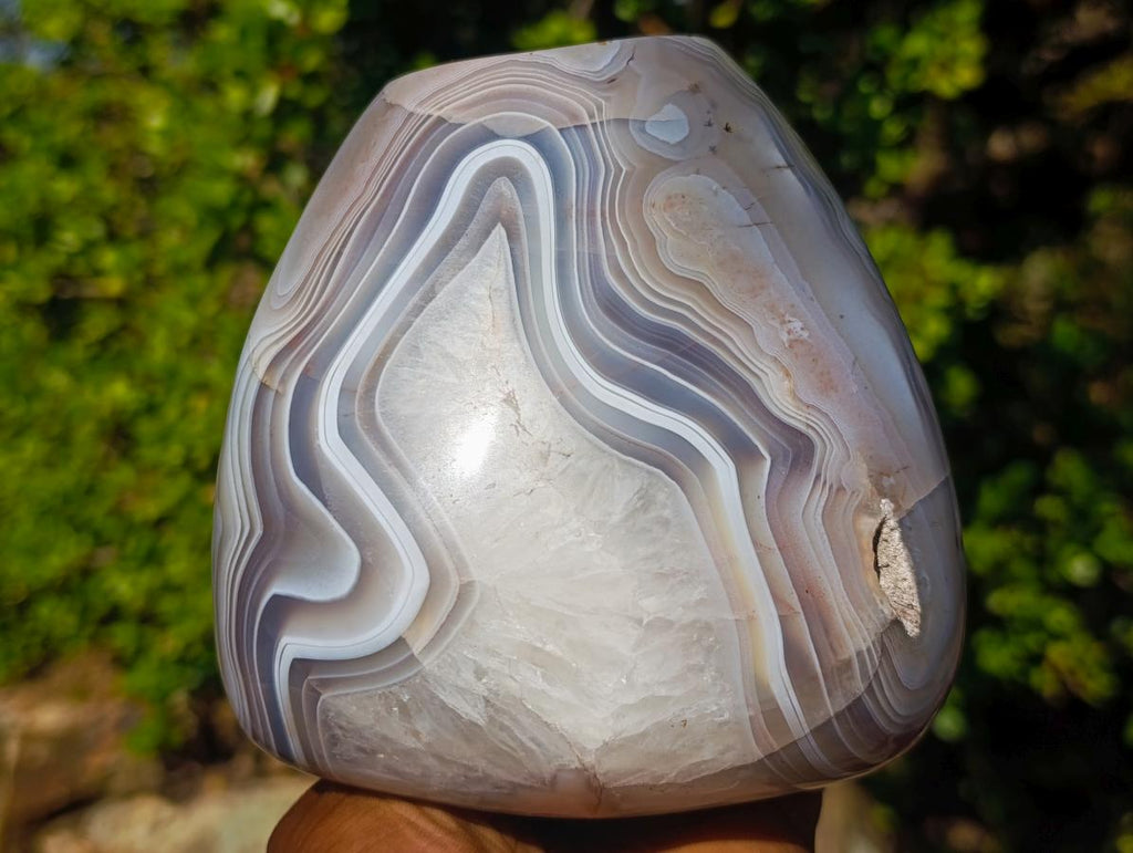 Polished Large Shashe River Agate Standing Display Piece x 1 From Shashe River, Zimbabwe - Toprock Gemstones and Minerals 