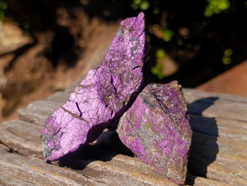 Natural Metallic Cobbed Purpurite Specimens x 12 From Erongo, Namibia - Toprock Gemstones and Minerals 