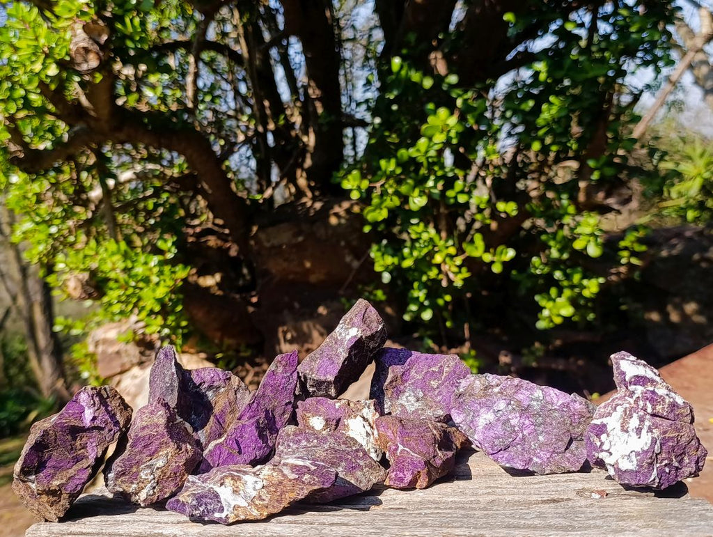 Natural Metallic Cobbed Purpurite Specimens x 12 From Erongo, Namibia - Toprock Gemstones and Minerals 