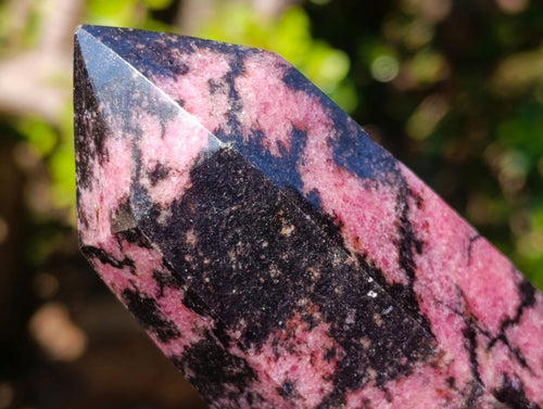 Polished Rhodonite Gemstone Display Crystals x 3 From Ambindavato, Madagascar - Toprock Gemstones and Minerals 
