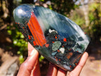 Polished Bloodstone Standing Display Pieces x 2 From Swaziland - Toprock Gemstones and Minerals 