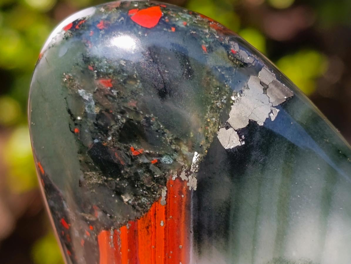 Polished Bloodstone Standing Display Pieces x 2 From Swaziland - Toprock Gemstones and Minerals 