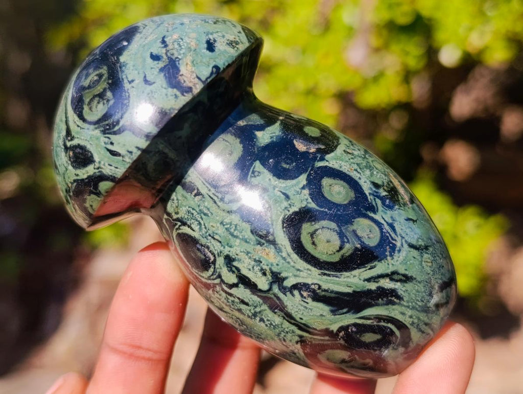 Polished Stromatolite "Kambamba Jasper" Mushrooms x 4 From Katsepy, Madagascar - Toprock Gemstones and Minerals 