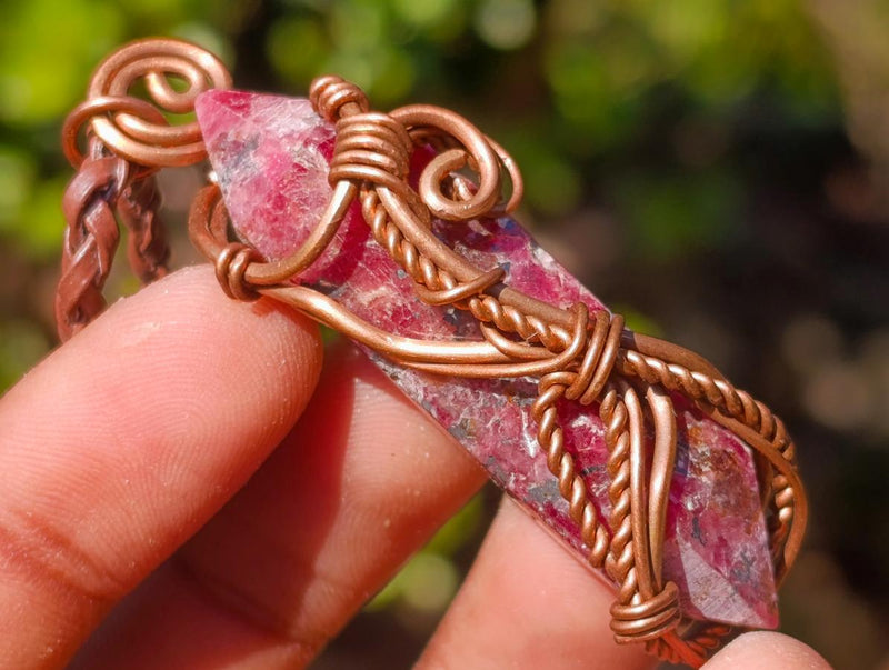 Hand Made Mix of Various Stone Copper Wire Wrapped Necklaces x 6 From South Africa - Toprock Gemstones and Minerals 