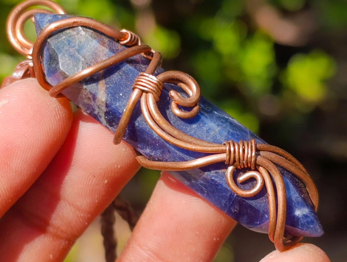 Hand Made Mix of Various Stone Copper Wire Wrapped Necklaces x 6 From South Africa - Toprock Gemstones and Minerals 