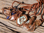 Hand Made Mix of Various Stone Copper Wire Wrapped Necklaces x 6 From South Africa - Toprock Gemstones and Minerals 