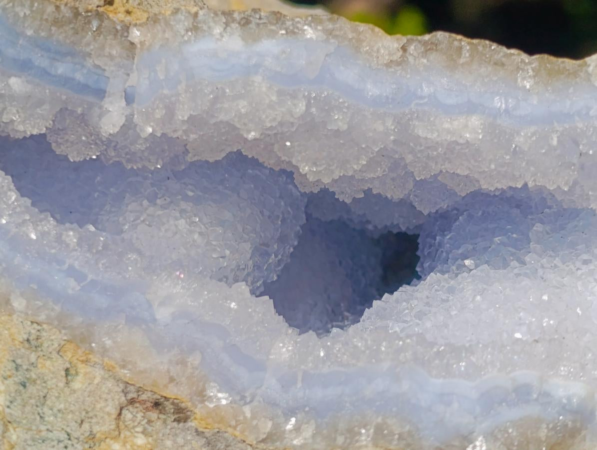 Natural XL Blue Lace Agate Geode Specimen x 1 From Nsanje, Malawi - Toprock Gemstones and Minerals 